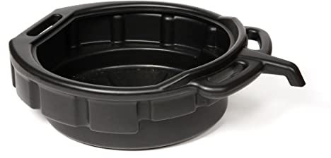WirthCo 32953 4-Gallon Oil Change Drain Pan, Car Oil Container, Ideal For Automotive/Motorcycle, Drain Safely, 6 1/2 High by 18 Wide, Black - Made in USA