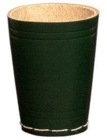 Leder Würfelbecher Colour/ohne Würfel, Standard Größe 9cm (grün)