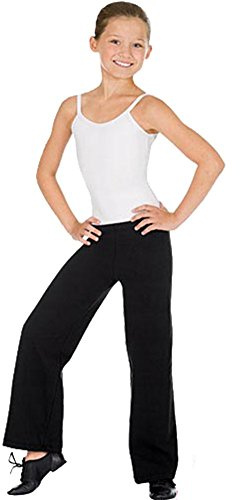 Eurotard Girls Microfiber Jazz Pants 44555C -Black L