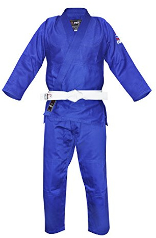 FUJI Single Weave Judo, Belt Not Included Gi Uniform - Kids & Adults Cotton Training Gi for Judo, Belt Not Included, Size 4, Blue