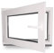 Kellerfenster - Kunststoff - Fenster - innen weiß/außen weiß - BxH: 100 x 40 cm - 1000 x 400 mm - DIN Links - 2 fach Verglasung - 60 mm Profil