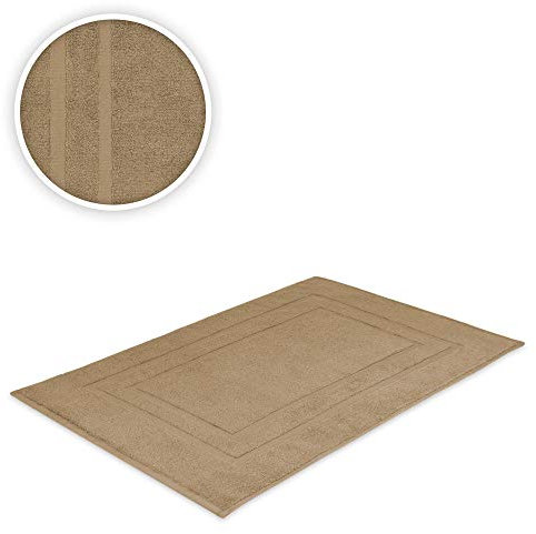 EXKLUSIV HEIMTEXTIL Handtuch Spar Set Baumwolle 700 g/m² Sand 4 x Badvorleger 50 x 80 cm