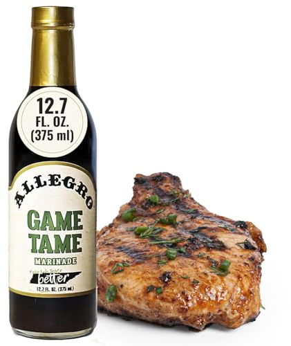 ALLEGRO The Marinate Everything Marinades, Perfect for Meat & Veggies, Grilling, Roasting & Cooking, Kosher & Gluten-Free, Game Tame, 12.7 oz