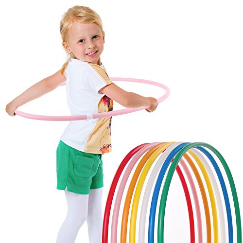 HOOPOMANIA Kinder Hula Hoop Reifen einfarbig [Ø70cm - pink] Kinder Hulla Hupp ab 6 Jahre