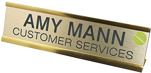 Q-Connect KF71442 Tür-/Tisch-Namensschild individualisierbar 250 x 50 mm