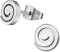Laimons Damen Ohrstecker Edelstahl Spirale – Hochglanz, 7 mm x 7 mm, modischer Ohrschmuck, inkl. Geschenkverpackung