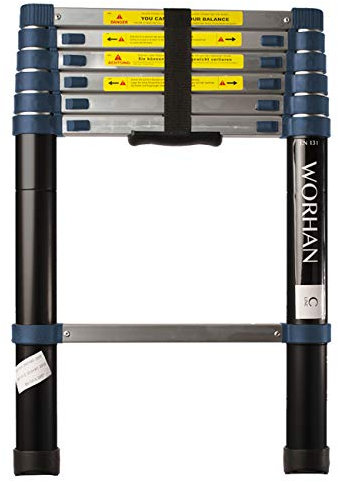 WORHAN SCALA 2m TELESCOPICA CAVALLETTO ESTENSIBILE ALLUMINIO 200cm 1K2C