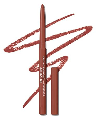 REVLON Lip Liner, Colorstay Lip Makeup with Built-in-Sharpener, Longwear Rich Lip Colors, Smooth Application, 635 Sienna, 0.01 oz