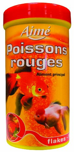 Aimé | Flocons pour poissons rouges | Nourriture Poisson Rouge | Aliment Complet à base de Nutriments Essentiels | Céréales et Extraits de Protéines Végétales | 50 g | 250 ml