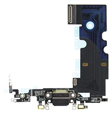 OnlyTech - Connecteur de Charge pour iPhone 8 Gris sidéral - Nappe Interne Comprenant Le connecteur de Charge Noir, Les micros et l'antenne GSM - Pièce détachée Compatible Apple