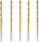 AGT Metallbohrer-Sets: HSS-Bohrer-Set für Metall, Titan-beschichtet, 3 mm, 5 Stück (Bohrmaschinen)
