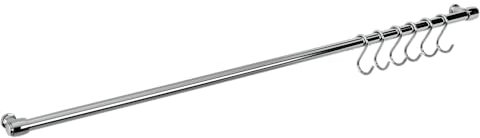 Metaltex Lonardo Relingleiste mit 6 Haken, Silber