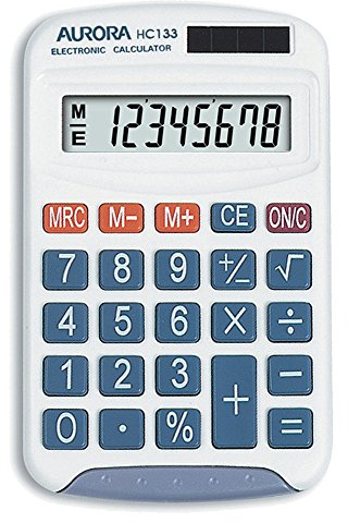 Aurora HC133 Handheld Calculator (Ideal for Primary School Use)