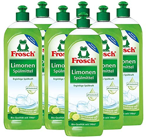 7x Frosch Spülmittel 750 ml mit fettlösenden Limonen-Extrakten