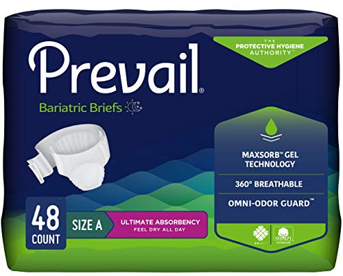 Prevail Bariatric Briefs, Unisex, 48 ct