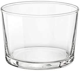 BORMIOLI ROCCO BODEGA Juego de 12 vasos de vidrio templado, Cristal resistente, Ligero, Aptos para el lavavajillas, Made in Italy, Vajilla, Capacidad 370 ml, Dimensiones 9 cm x 8.5 cm, Transparente