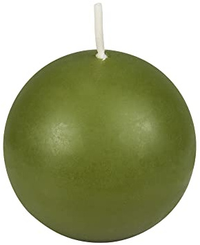 Zest Candle 12-Piece Ball Candles, 2-Inch, Sage Green