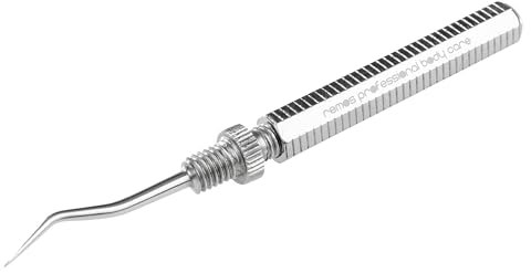 REMOS Zahnstocher mit gebogener abschraubbarer Spitze - rostfreier Edelstahl 5cm