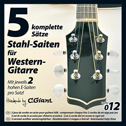 Cuerdas de acero para guitarra Western, 5 juegos