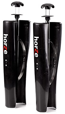 HORZE Adjustable Tall Boot Trees | Spring Loaded Boot Shaft Shapers for Women, Men - Black - One Size