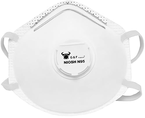 9116 Particulate Respirator Dust Mask with Valve, Two-Strap Cup Style Design, Lightweight with Cushioning Nose Foam, NIOSH Approved 10 Masks