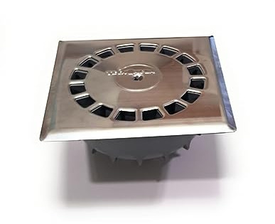 Hidrotecnoagua desagües de suelo - Sumidero vertical t-88i 15x15 diámetro 50 inoxidable