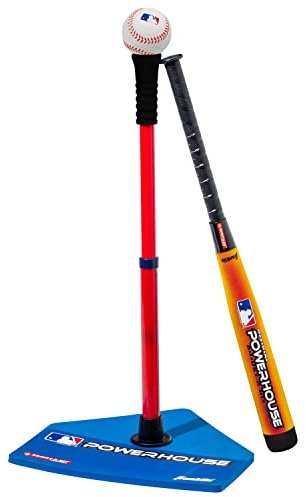 Franklin Sports MLB Adjust-A-Hit T-Ball Set Blue/Red, 5-18 Years Includes Tee, Ball, & Bat