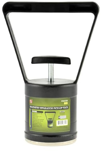 SE Magnetic Separator Pick-Up Tool with Quick Release - 8 lb Capacity, Rubberized Grip Handle, Ideal for Metal Shavings and Ferrous Object Retrieval PM6550