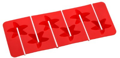 Premier Housewares - Molde de repostería para Cake Pop (Silicona, 6 Orificios), diseño de Estrella de mar, Color Rojo