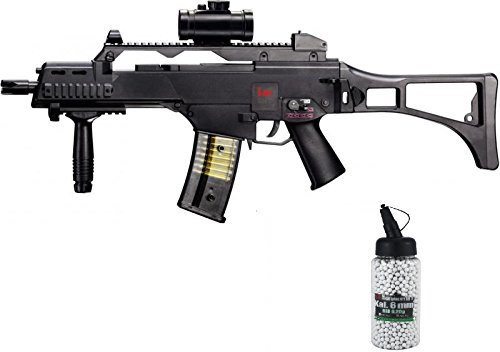 Set: G36 C AEG ELEKTRISCH Softair Gewehr + G8DS® Bio Softairkugeln 6mm 0,20g 2000 BBS