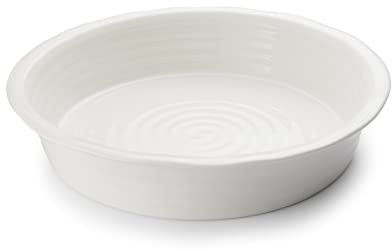 Portmeirion Sophie Conran Round Pie Dish, Porcelain, White, 27.3 x 27.3 x 5.3 cm