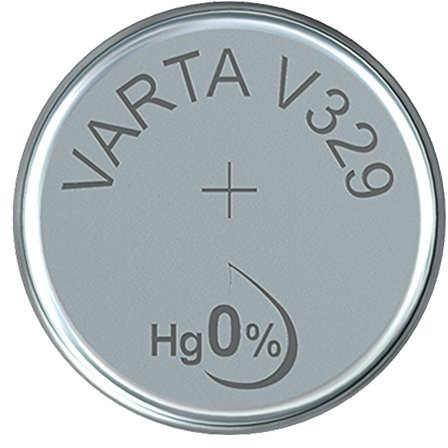 VARTA 14501329 - Knopfzellen-Batterie V329 mit 1,5 Volt, Kapazität 36 mAh, chemisches System Silberoxid, für elektronische Alltagsgeräte zur Sicherstellung einer optimalen Energieversorgung
