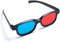 SODIAL(TM) Occhiali 3D Semplice Rosso-Blu Ciano anaglifi per Gioco e Film 3D (Upgrade Extra Style)