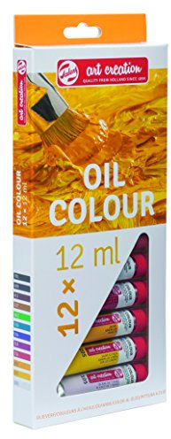 Talens Art Creation Anfänger-Set Ölmalerei mit 12 Farben (12-ml-Tuben) | Malen für Erwachsene