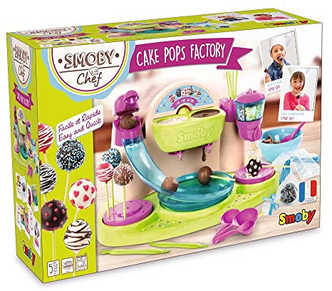 Smoby Chef - Cake Pops Factory - Fabrique à Cake Pop + Livre de Recettes - Atelier de Cuisine Enfant - Nombreux Accessoires - Dès 5 Ans - 312103