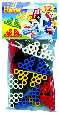 Hama Perlen 8150 Motivstützen für Motive aus Maxi Bügelperlen mit Durchmesser 10 mm, 12 Stück, Bastelzubehör Zubehör, kreativer Bastelspaß für Groß und Klein