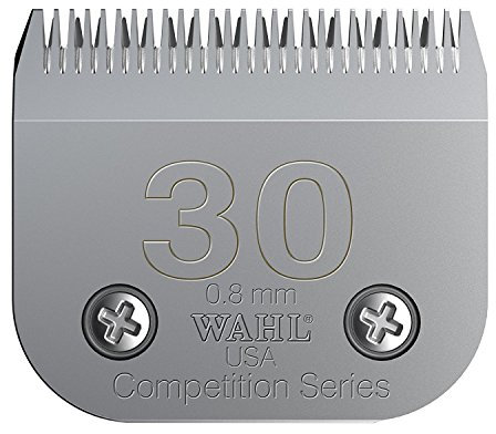 WAHL Competition Blade, Nummer 30, Vollzahn, Klingensatz Tierknipser, 0,8 mm, Ersatzklingen, Ersatzklinge, Tierknipper-Ersatzteile, Edelstahl, rostfrei, präzises Schneiden