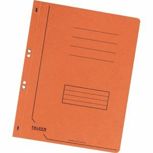 Falken Ösenhefter A4 1/1 Vorderdeckel, orange, Manilakarton,