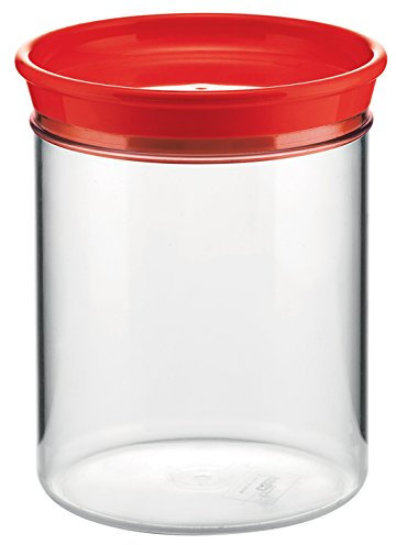 Guzzini Formecasa Barattolo Trasparente, Plastica, gr1000, Tappo Rosso