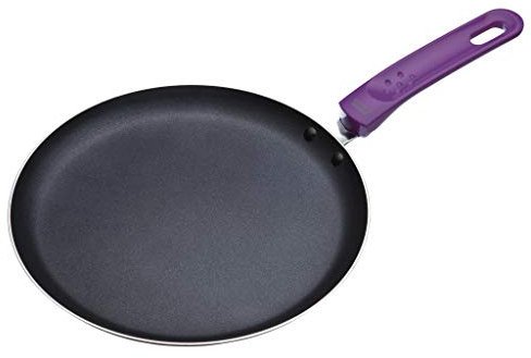 Colourworks CWCPPUR KitchenCraft Non-Stick Pancake Pan, Aluminium, Purple, 24 cm