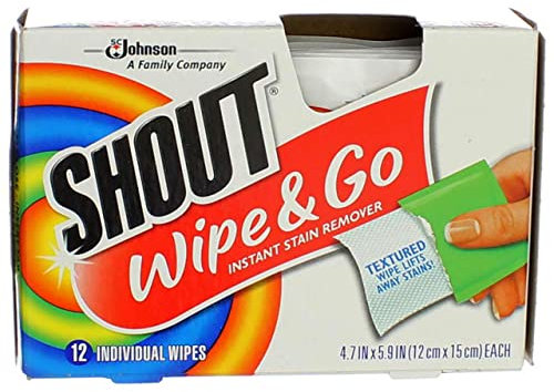 Shout Wipe & Go - Quitamanchas instantáneo - 12 unidades