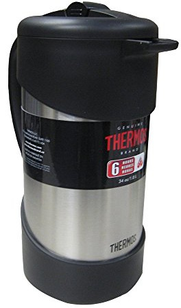 Thermos NCI1000SS4 Presse à café gourmet isotherme en acier inoxydable, 963,9 g, 23,4 x 17,5 x 10,9 cm