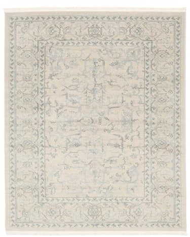 RugVista, Ziegler Manhattan, Teppich, Mittelflor, 200 x 250 cm, Rechteckiger, Orientalischer Teppich, Oeko-Tex Standard 100, Polypropylene, Flur, Schlafzimmer, Küche, Wohnzimmer, Weiss/Beige, Beige