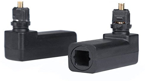 zdyCGTime fibra ottica digitale Toslink ad angolo retto 90 gradi femmina a 2.5 mm Mini maschio Optical audio connettore adattatore