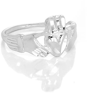 jewellerybox Sterlingsilber Irischer Claddagh Ring Größe 64 (48-65 Erhältlich)