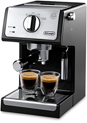 De'Longhi A-3220-RMB Espresso Cappuccino Maker Manual Frother, 9.6 x 7.2 x 11.9, Black