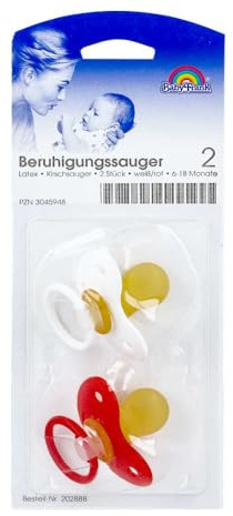 SAUGER Kirsche Latex Gr.2 6-18 Mon.weiß/rot 2 St