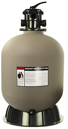 Rx Clear Radiant 24 Inch Sand Filter System | for In-Ground Swimming Pools Up to 33,000 Gallons | 6-Way Top Mount Filter Valve