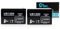 2x Pack - Replacement for APC SMART-UPS 700 SU700INET Battery - Compatible UB1280 Universal Sealed Lead Acid Battery (12V 8Ah 8000mAh F1 Terminal AGM SLA) - Includes 4 F1 to F2 Terminal Adapters
