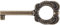 SIRO 361-42ZN10 Möbelschlüssel Faial ZN brün. handle, altmessing brüniert, 83 mm